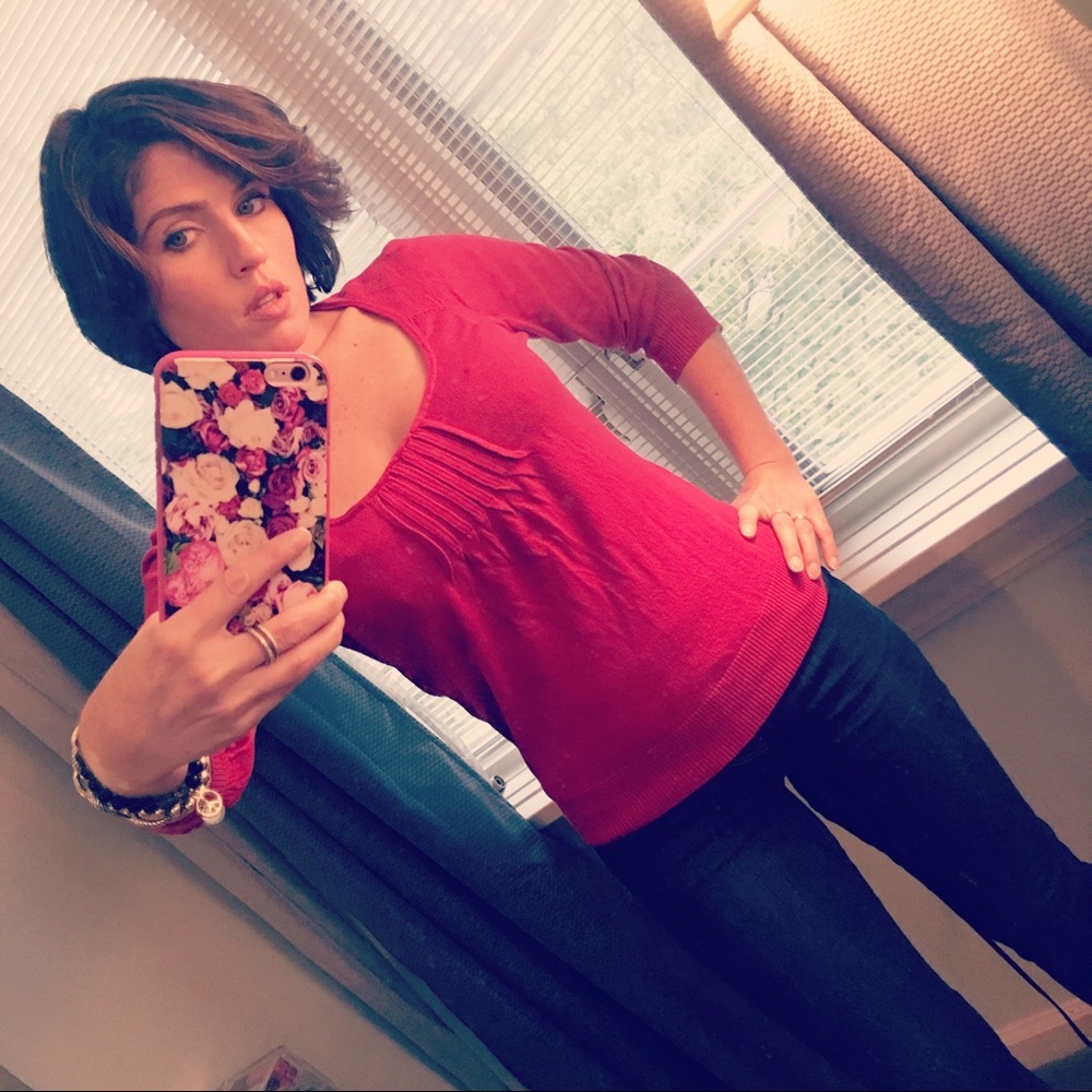 ❤️The Limited Scoop Neck Blouse Sweater Shirt Silk S